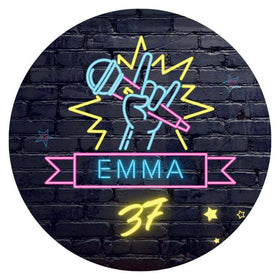 Caja decorativa de cumpleaños karaoke personalizada