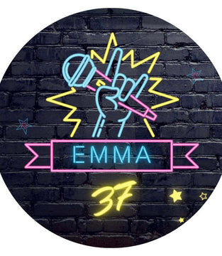 Caja decorativa de cumpleaños karaoke personalizada