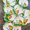 ETIQUETTE RONDE PERSONNALISEE ANNIVERSAIRE ROI LION 06, ETIQUETTE RONDE PERSONNALISEE ANNIVERSAIRE ROI LION 83, ETIQUETTE RONDE PERSONNALISEE ANNIVERSAIRE ROI LION France, DF Events 